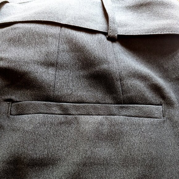 MADEWELL Drapey PAPERBAG pants Sz 10 BELT to tie 100% polyester (crepe) STUNNING - Picture 8 of 13